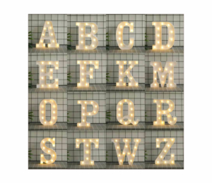 Lettres d'ambiance lumineuse
